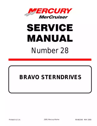 MerCruiser Bravo Sterndrives Service Manual #28