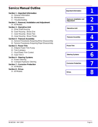 Mercury Mercruiser Marine engine Number 28 Bravo Sterndrive repair manual Preview image 5