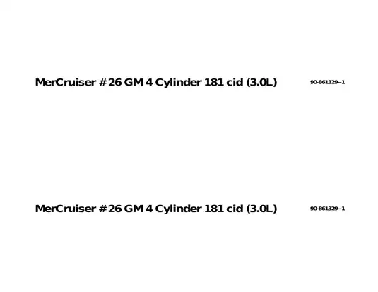 Comprehensive MerCruiser 3.0L GM 4-Cylinder Service Manual - Maintenance & Repair Guide Preview image 2
