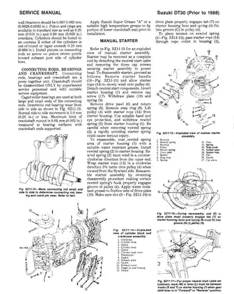 1983-1988 Suzuki  DT30, DT30C, DT40, DT35, 30hp, 35 hp, 40 hp outboard motor service manual Preview image 5