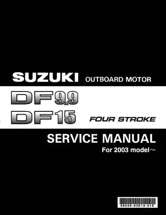 Suzuki Outboard Motor DF9.9/15 2003 Service Manual