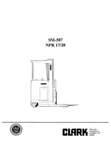1994 Clark NPR 17, NPR 20 & NPR-345 Electric Stand-Up Rider Lift Truck Service Manual (P/N SM-587) – preview page 1