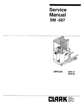 Clark NPR 17, NPR 20, NPR345 forklift manual Preview image 2