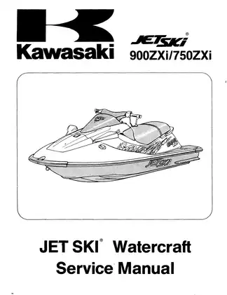 1995 Kawasaki Jet Ski 900ZXi, 750ZXi service manual Preview image 1