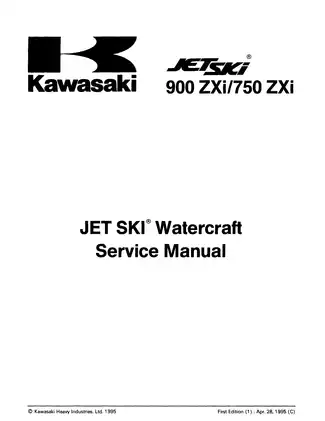 Kawasaki JET SKI 900Zxi/750Zxi Service Manual - Complete Guide Preview image 3