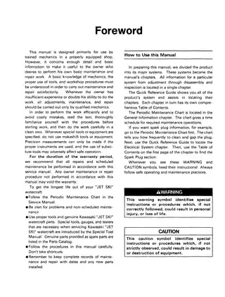 Kawasaki JET SKI 900Zxi/750Zxi Service Manual - Complete Guide Preview image 5