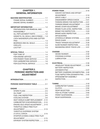 Yamaha SXV60ERJ Service Manual - Comprehensive Guide for Maintenance and Repairs Preview image 5