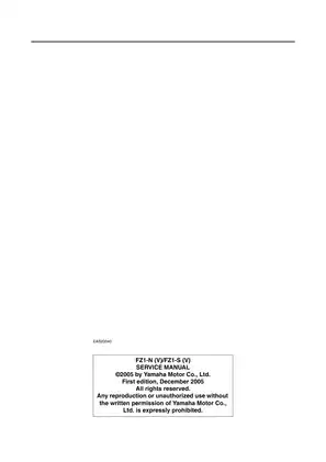 2006 Yamaha FZ1-N(V), FZ1-S(V) service manual Preview image 2