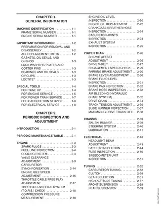 Comprehensive Service Manual for RX10 Snowmobiles (2010-2021) Preview image 3