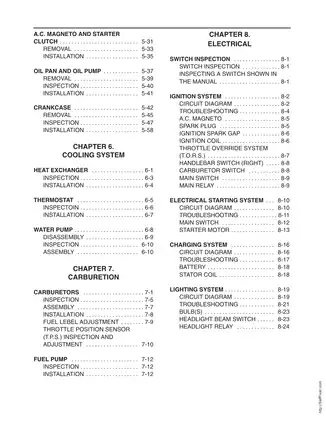 2006-2008 Yamaha Apex ER,  Apex GT, Apex RTX, Apex RTX ER, Apex Mountain, Attak RX10R, RX10GT, RX10RT, RX10RTR, RX10M, RXW10 snowmobile manual Preview image 5