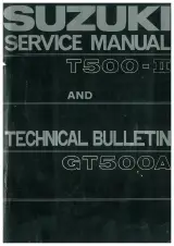 1969 Suzuki T500-II / GT500A Service & Repair Manual (P/N T500-GT500A) – preview page 1