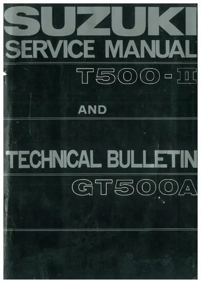Preview: 1969 Suzuki T500-II / GT500A Service & Repair Manual (P/N T500-GT500A)