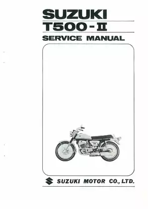 Suzuki T500-II Motorcycle Service Manual: Comprehensive Repair Guide Preview image 5