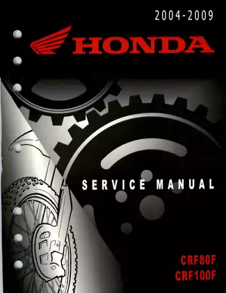 2004-2012 Honda CRF80F, CRF100F service manual Preview image 1