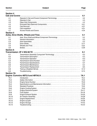 JLG SkyTrak 8042,10042,10054 telehandler service manual Preview image 3