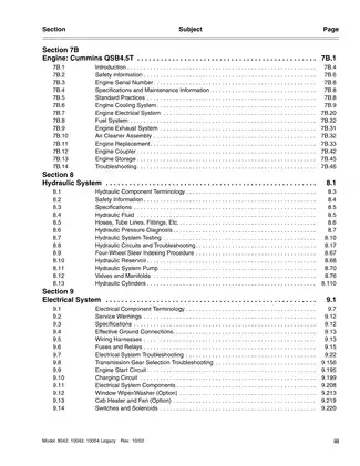 Comprehensive Service Manual for JLG 8042, 10042, 10054 Legacy Preview image 4