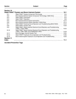 JLG SkyTrak 8042,10042,10054 telehandler service manual Preview image 5