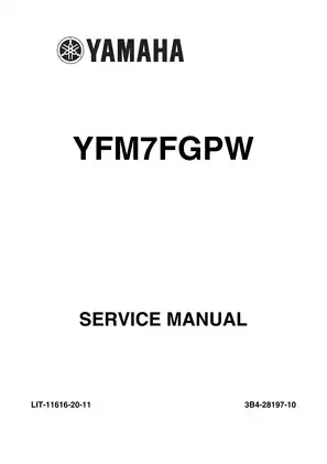 Yamaha YFM7FGPW Service Manual (2006 Edition) - Comprehensive Guide for Maintenance and Repairs