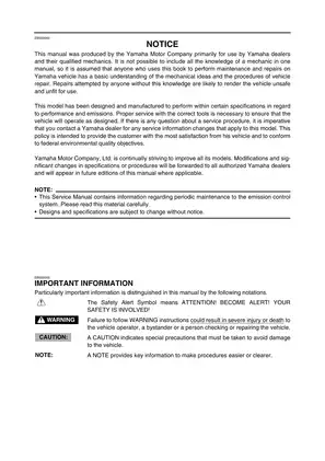Yamaha YFM7FGPW Service Manual (2006 Edition) - Comprehensive Guide for Maintenance and Repairs Preview image 3