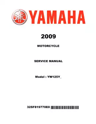 Yamaha YW125Y 2009 Motorcycle Service Manual - Comprehensive Guide for Maintenance and Repair