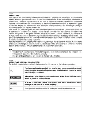 Yamaha YW125Y 2009 Motorcycle Service Manual - Comprehensive Guide for Maintenance and Repair Preview image 3