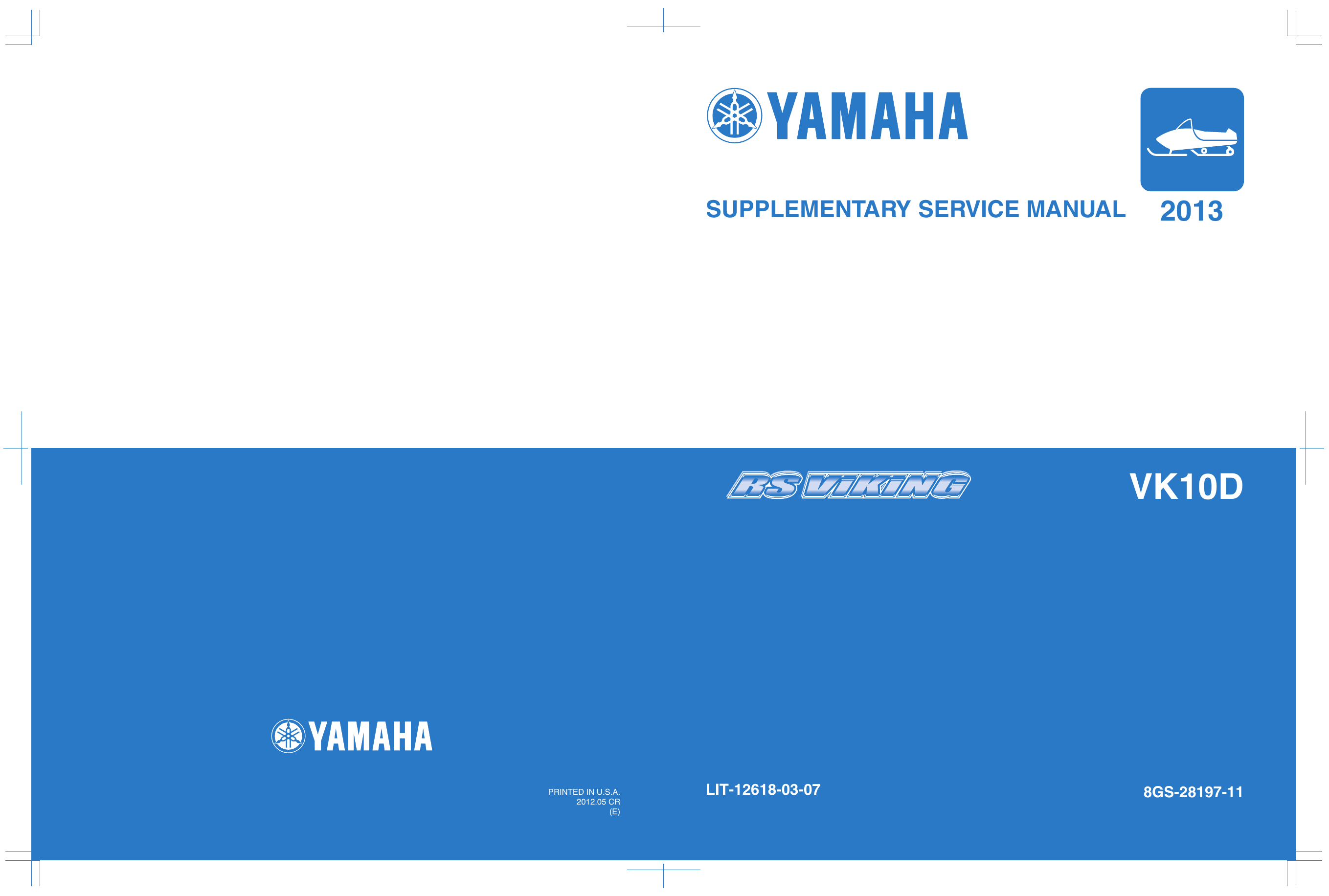 2013 Yamaha VK10D RX Viking snowmobile service manual Preview image 6