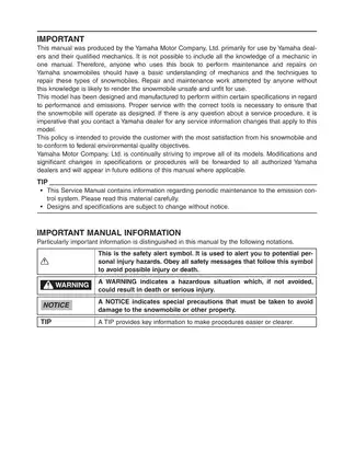 Yamaha FX Nytro 2013 Service Manual (FX10D/FX10RTRSD/FX10XTD) Preview image 5