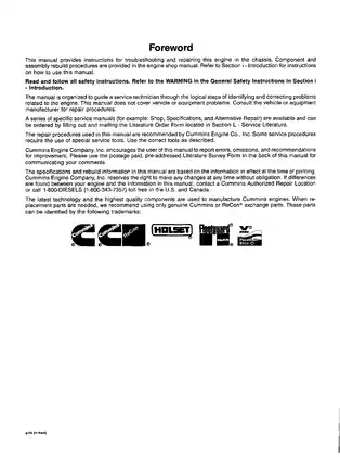 Comprehensive Troubleshooting and Repair Manual for Cummins B3.9 and B5.9 Engines Preview image 2
