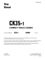 Komatsu CK35-1 Compact Track Loader 2006–2012 Service Manual (P/N CEBM017500) – preview page 1