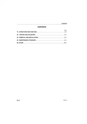 Land Rover 2006-2012 Komatsu CK35-1 Compact Track Loader shop manual manual preview page 2 - thumbnail