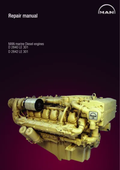 Preview: MAN D 2842 LE 301 Inboard Engine Service Manual (P/N 51.99598−8171)