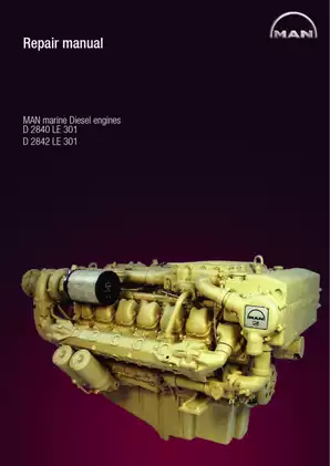 MAN D2840 LE301, D2842 LE301 Marine diesel engine repair manual Preview image 1