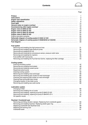 MAN V8-900, V10-1100, V12-1360, V12-1550, V12-1224 marine diesel engine repair manual Preview image 5