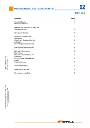 Still R70 Series Forklift Workshop Manual (R70-20, R70-25, R70-30, R70-35, R70-40, R70-45, R70-48, R70-50) Preview image 5