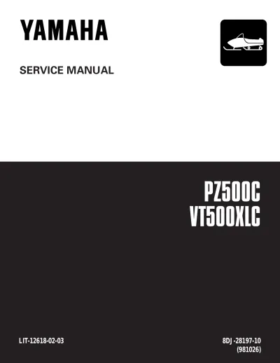 Preview: 1998 Yamaha PZ500 / VT500XLC Service Manual (P/N LIT-12618-02-03)