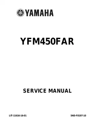 Yamaha YFM450FAR Service Manual - Comprehensive Repair and Maintenance Guide