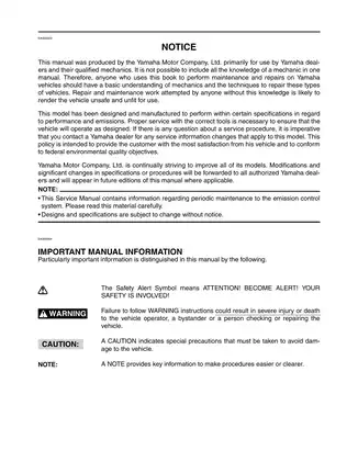 2007-2012 Yamaha YZ85 YZ85W1, YZ85X, YZ85Y, YZ85Z, YZ85A, YZ85B service manual Preview image 3