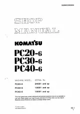 Komatsu PC20-6 / PC30-6 / PC40-6 Shop Manual (P/N SEBM020R0604) – preview page 1