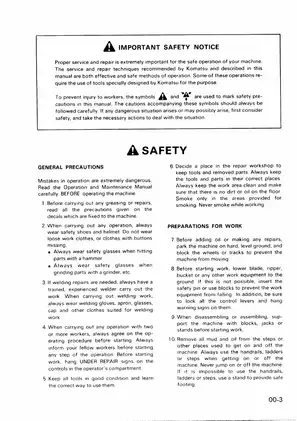 Komatsu PC20-6, PC30-6, PC40-6 hydraulic excavator shop manual Preview image 5