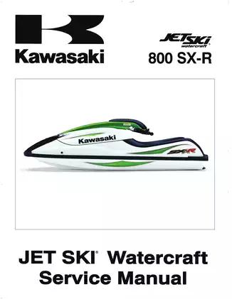 2003 Kawasaki 800 SX-R Jet Ski service manual Preview image 1