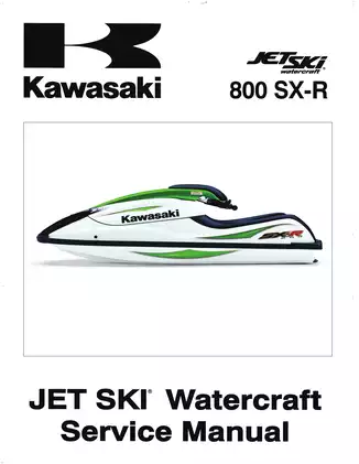 Comprehensive Kawasaki Jet Ski 800 SX-R Service Manual (JS800-A1)