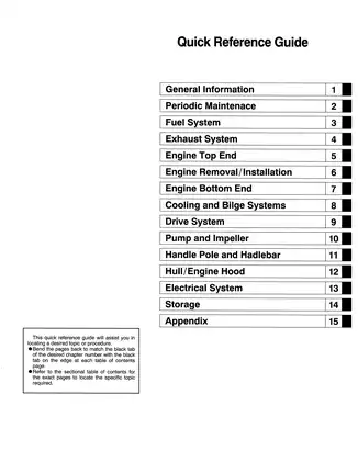 2003 Kawasaki 800 SX-R Jet Ski service manual Preview image 3