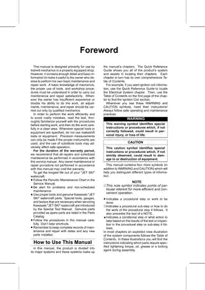 Kawasaki ULTRA150 JET SKI Watercraft Service Manual Preview image 5