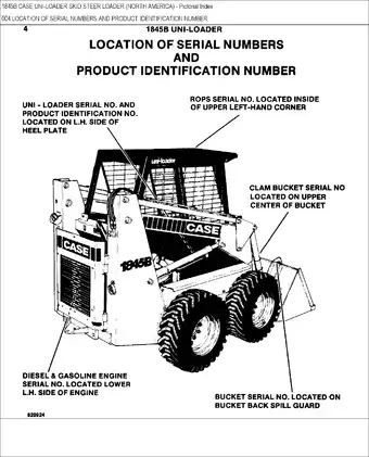 Case 1845B skid steer loader parts list Preview image 3