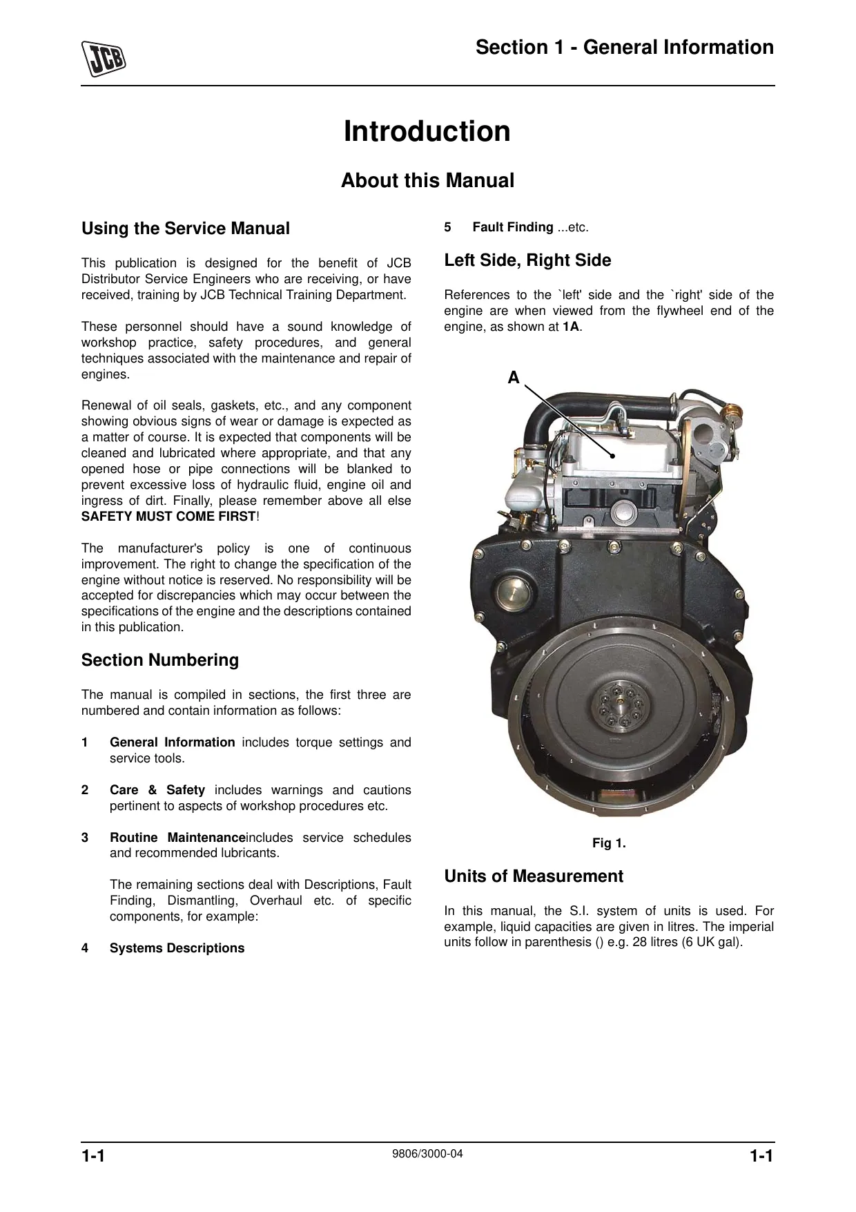 JCB 444 engine service manual manual page 5 preview JCB JCB 444 engine service manual manual preview page 5 - thumbnail