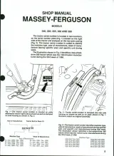 Massey Ferguson 340, 350, 355, 360 & 399 Tractor Shop Manual – preview page 1