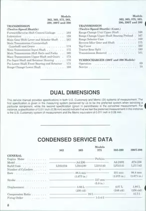 Comprehensive Massey Ferguson Service Manual for Models 362, 365, 375, 383, 390, 390T, and 398 Preview image 4