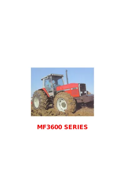 Preview: Massey-Ferguson 1988–1994 MF3600 Series Tractor Workshop Manual (P/N 1646965 M1)