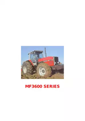 Massey Ferguson MF3600 Series Tractor Workshop Service Manual - Complete Repair Guide
