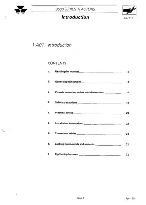 Massey Ferguson MF3600 Series Tractor Workshop Service Manual - Complete Repair Guide Preview image 5